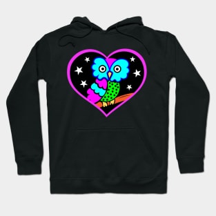 Cute Owl Valentine Heart Hoodie